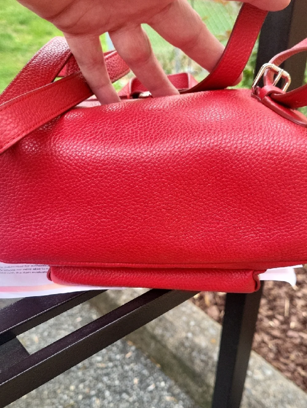 Coach Red Pebbled Leather Mini Turnlock Rucksack Backpack - Picture 5 of 16